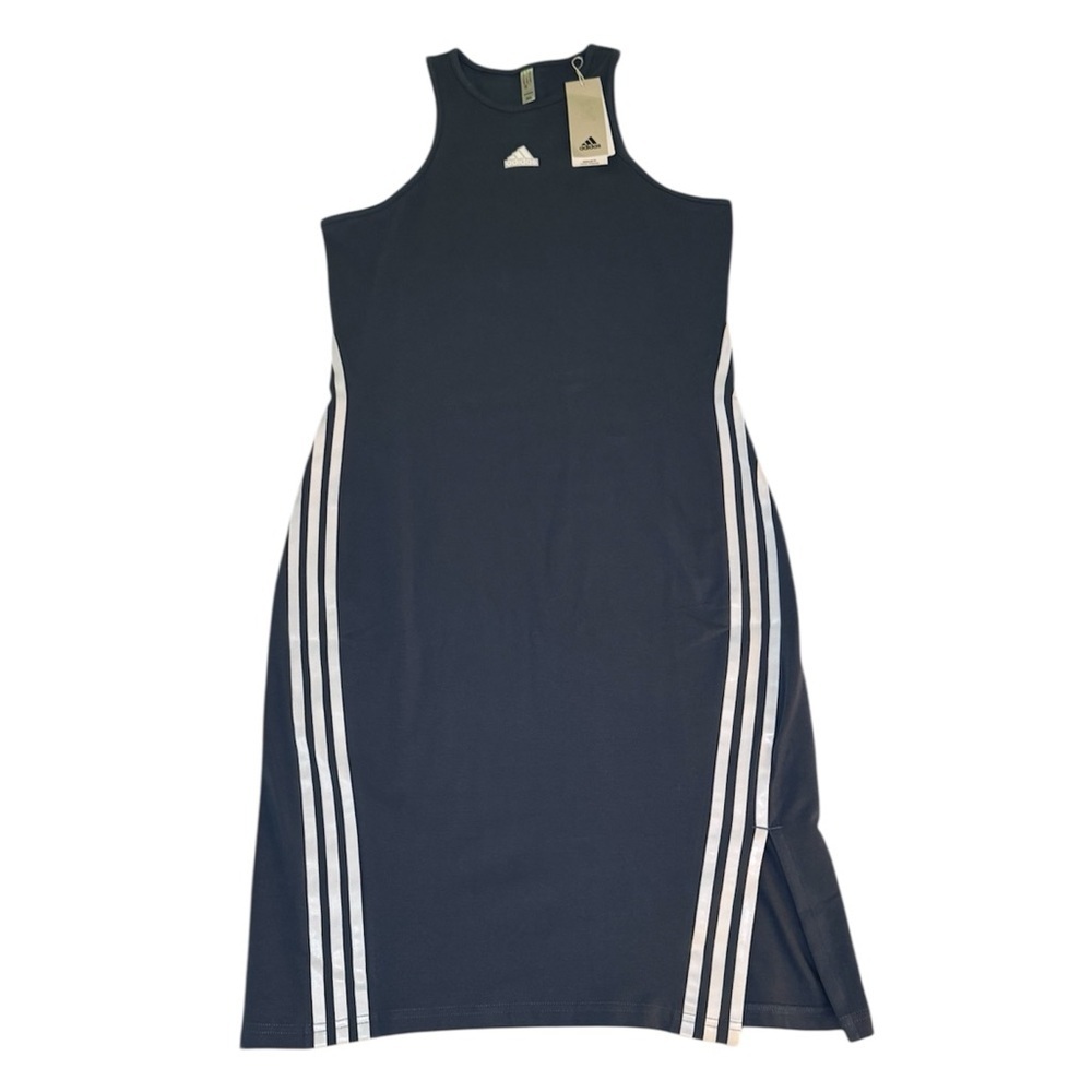 Adidas W FI 3 Stripe Dress IS3659 Preloved Ink/White Size M - Picture 13 of 13